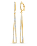 yellow gold diamond dangling earrings