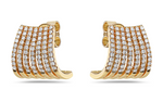 yellow gold diamond ear cuff earrings