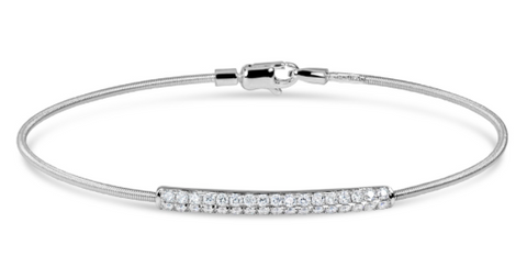 white gold stackable diamond bangle bracelet