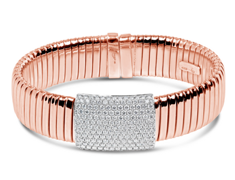 rose gold diamond bangle bracelet 