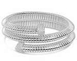 white gold diamond wrap around bracelet 