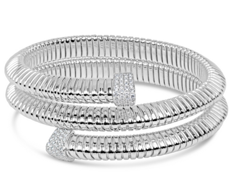 white gold diamond wrap around bracelet 
