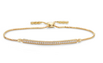 yellow gold diamond bar bolo bracelet