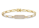 yellow gold diamond fashion bracelet