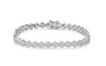 white gold diamond cluster tennis bracelet