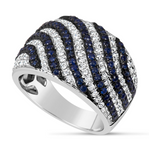 white gold sapphire and diamond fashion ring