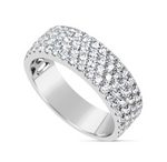 white gold diamond pavé band