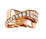 rose gold diamond statement ring