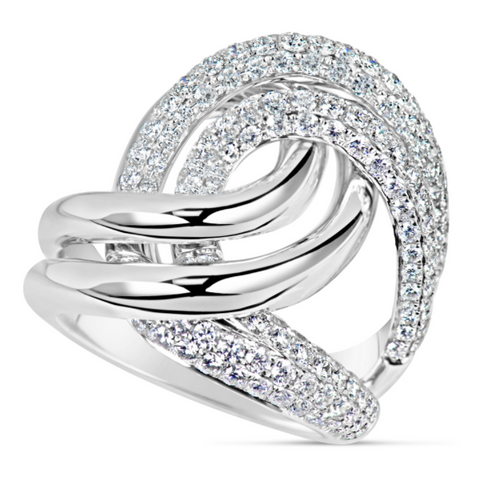 white gold diamond cocktail ring