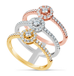 white gold rose gold yellow gold diamond stackable ring
