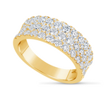 yellow gold diamond pavé wedding band