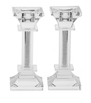 small crystal candleholders with stones