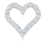 14kt White Gold Diamond Heart Pendant (1.40 ctw)