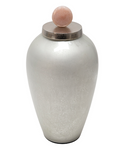 21" Silver Vase w/ Blush Knob