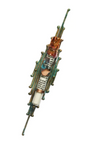 small brass rod and patina mezuzah