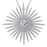 lafonn sunburst pendant necklace 