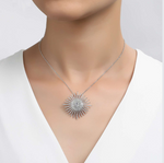 lafonn sunburst pendant necklace 