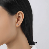 lafonn 0.50 ctw solitaire stud earrings in white on female