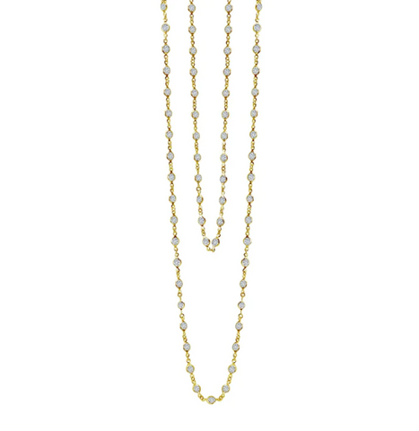 lafonn classic station necklace in yellow