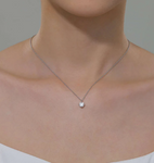 lafonn solitaire necklace on female