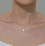 lafonn solitaire necklace on female