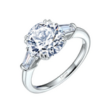 lafonn classic three stone engagement ring