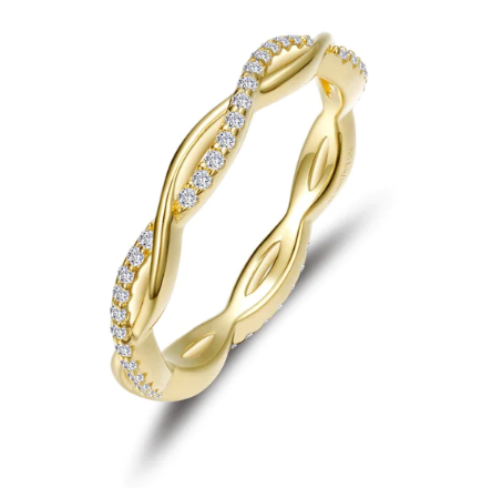 lafonn stackable twist ring in yellow