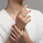 lafonn stunning engagement ring on hand