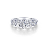 lafonn graduated oval five stone ring