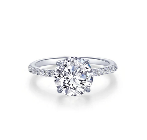 lafonn single row solitaire engagement ring