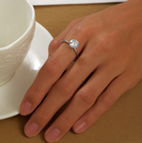 lafonn solitaire engagement ring on hand
