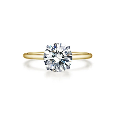 lafonn solitaire engagement ring in yellow