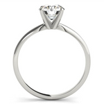 white gold solitaire engagement ring for a round diamond